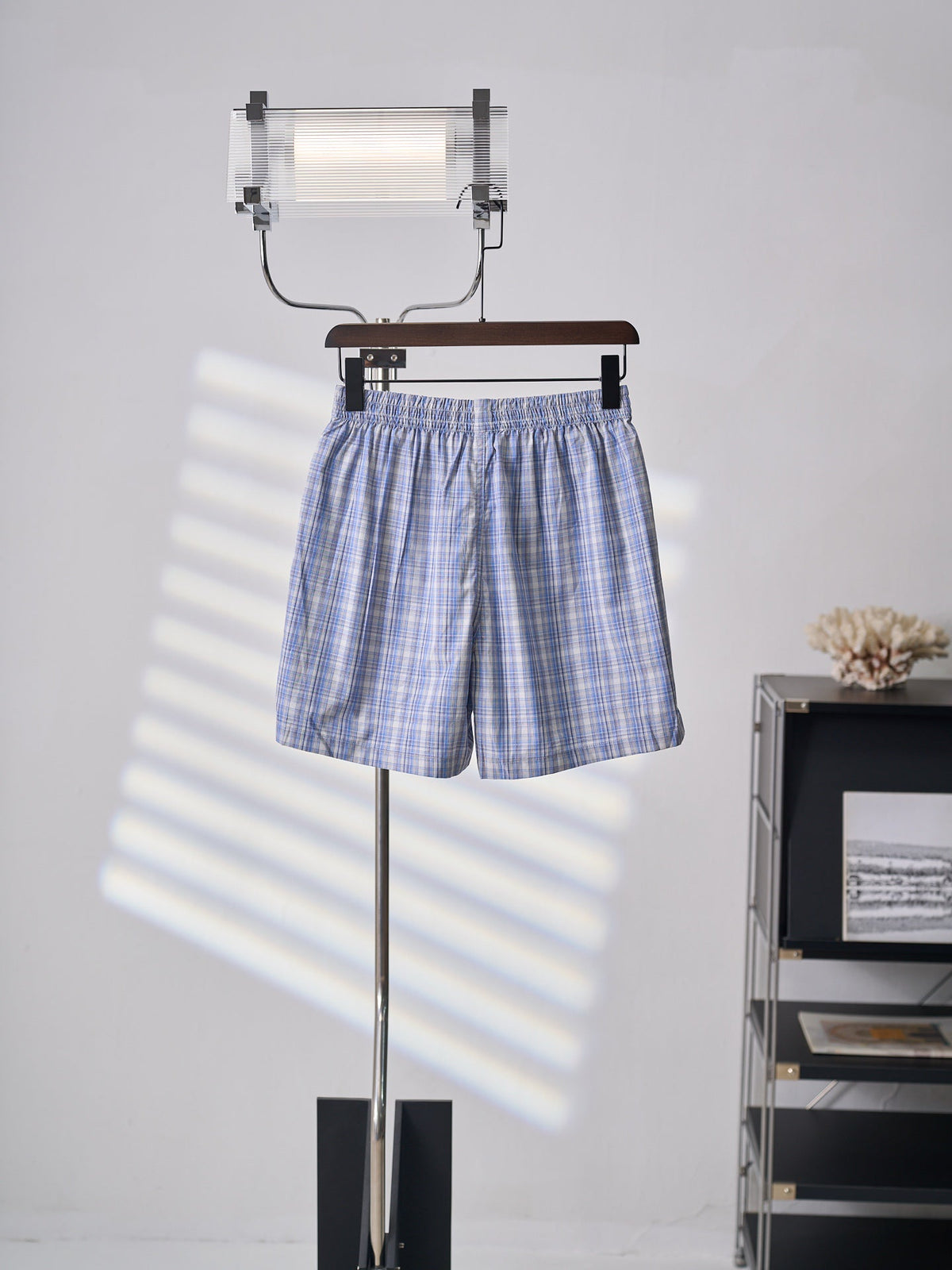 Acne Studios Blue Plaid Casual Boxer Shorts