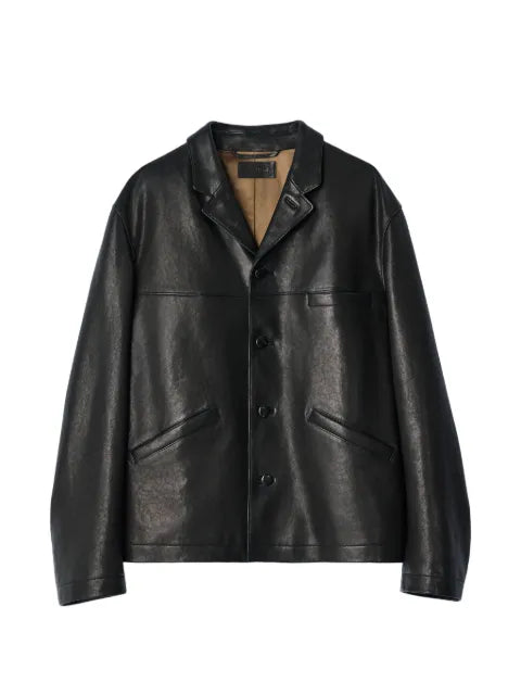 LEMAIRE single-breasted jacket in grained lambskin