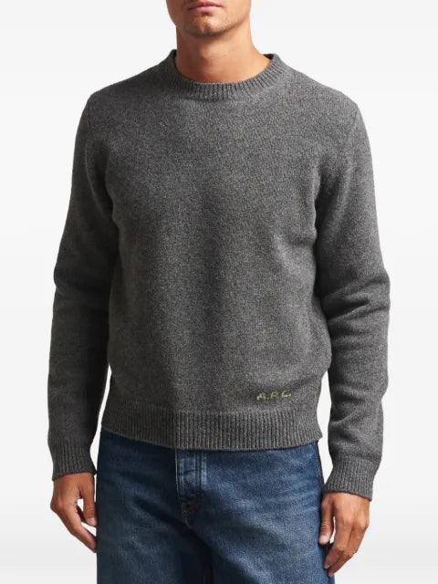 A.P.C. logo-detail wool sweater