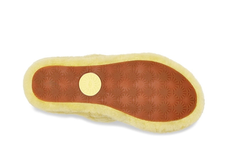 Fluffy Strap Sandals — Yellow | New Arrival | In Stock