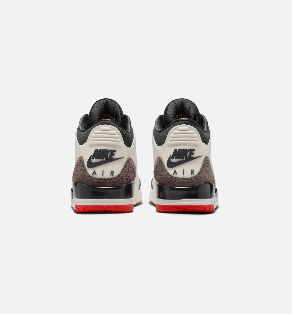 Air Jordan 3 Retro Sail and University Red Men's Sneakers - Sail / Black / University Red / Pale Ivory