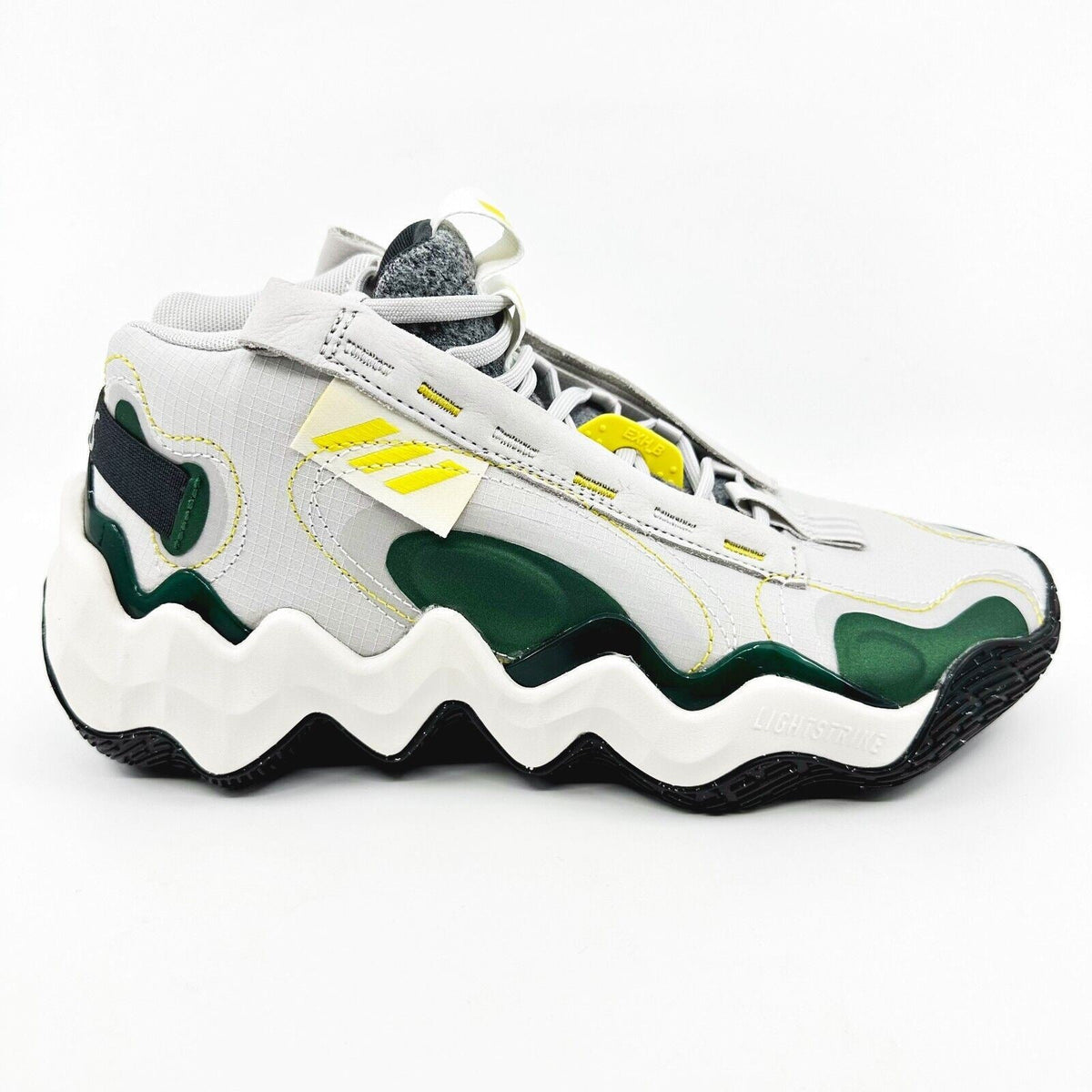 Adidas Exhibit B Mid Candace Gray Green Womens Basketball Sneakers GZ2378
