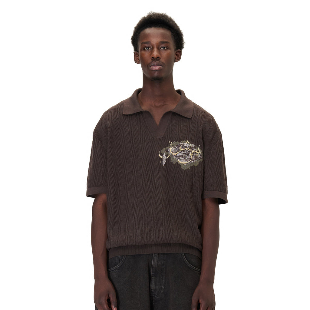 "aziza" polo Knit brown